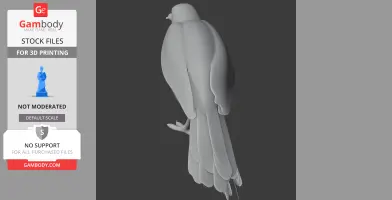 3D model of an Australian logrunner, featuring a streamlined bird shape for printing.