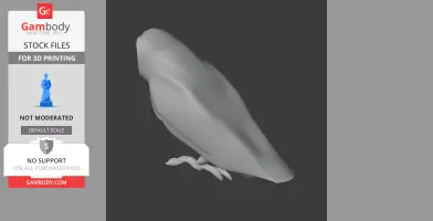 3D model of a simplified Australian masked owl, showing its side profile with wings and talons.