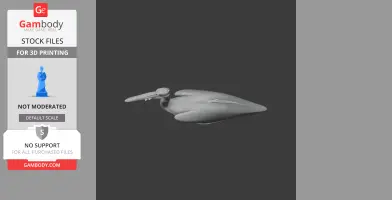 A 3D model of an Australian pelican in a streamlined, prehistoric design for 3D printing.