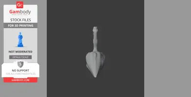 Gray 3D model of an Australian pelican for 3D printing, shown from the front view.