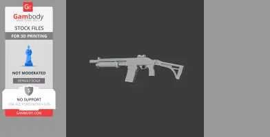 A 3D model of a Hawk Industries Type 97 shotgun cosplay prop for 3D printing.