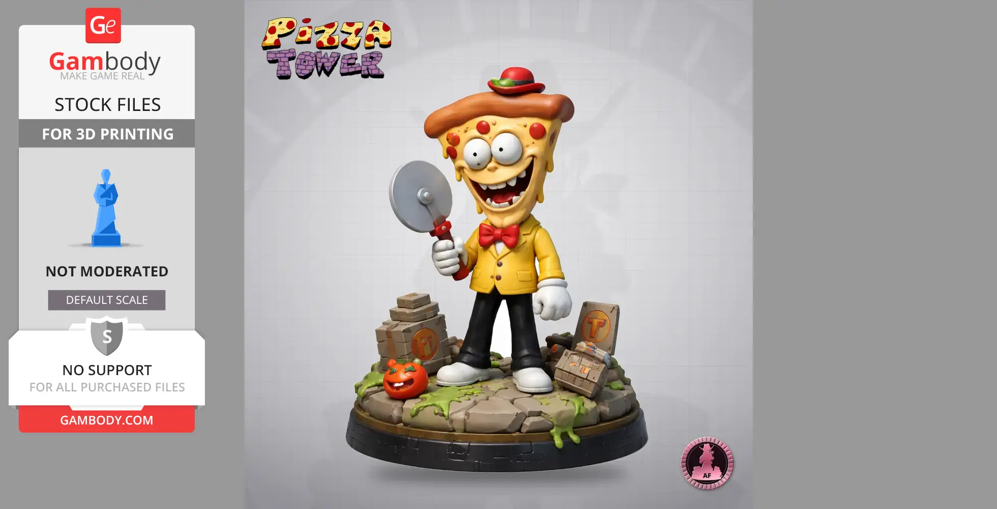 Pizzahead - Pizza Tower - Character Figure STL
