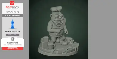 Fake Peppino - Pizza Tower - Character Figure STL