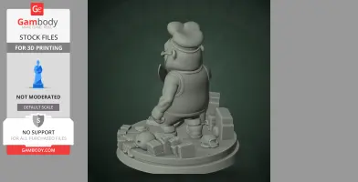 Fake Peppino - Pizza Tower - Character Figure STL