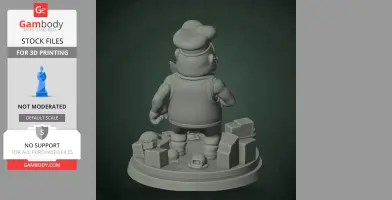 Fake Peppino - Pizza Tower - Character Figure STL