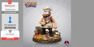 Fake Peppino - Pizza Tower - Character Figure STL