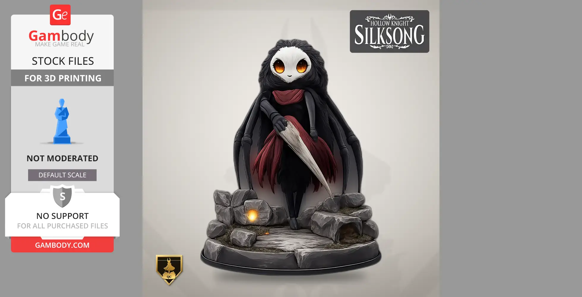 Widow - Hollow Knight: Silksong - Character Figure STL