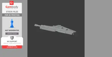 Futuristic gun model from Cyberpunk 2077, designed for 3D printing as a cosplay prop.