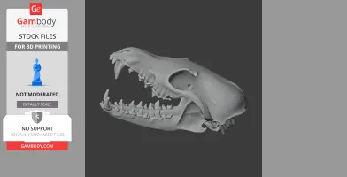Red Fox Skull - Skull Replica STL