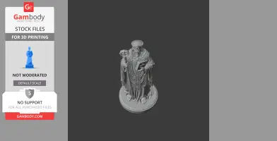 Saint Alchmund of Hexham - Devotional Statue - STL 3D Print
