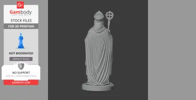 Saint Alchmund of Hexham - Devotional Statue - STL 3D Print