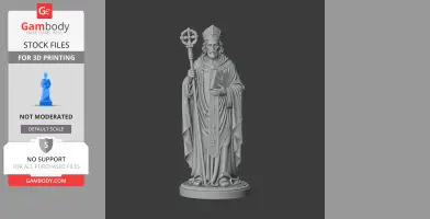 Saint Alchmund of Hexham - Devotional Statue - STL 3D Print