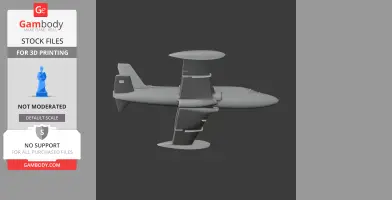 3D model of Aermacchi MB-326 aircraft for 3D printing, side view on dark background.