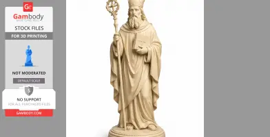 Saint Alcuin - Devotional Statue - STL 3D Print