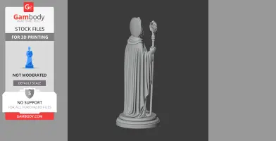 Saint Aldebrandus - Devotional Statue - STL 3D Print