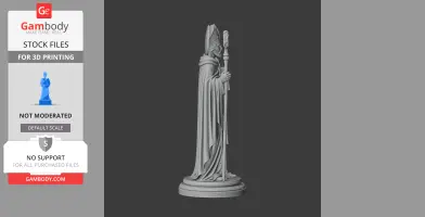 Saint Aldebrandus - Devotional Statue - STL 3D Print