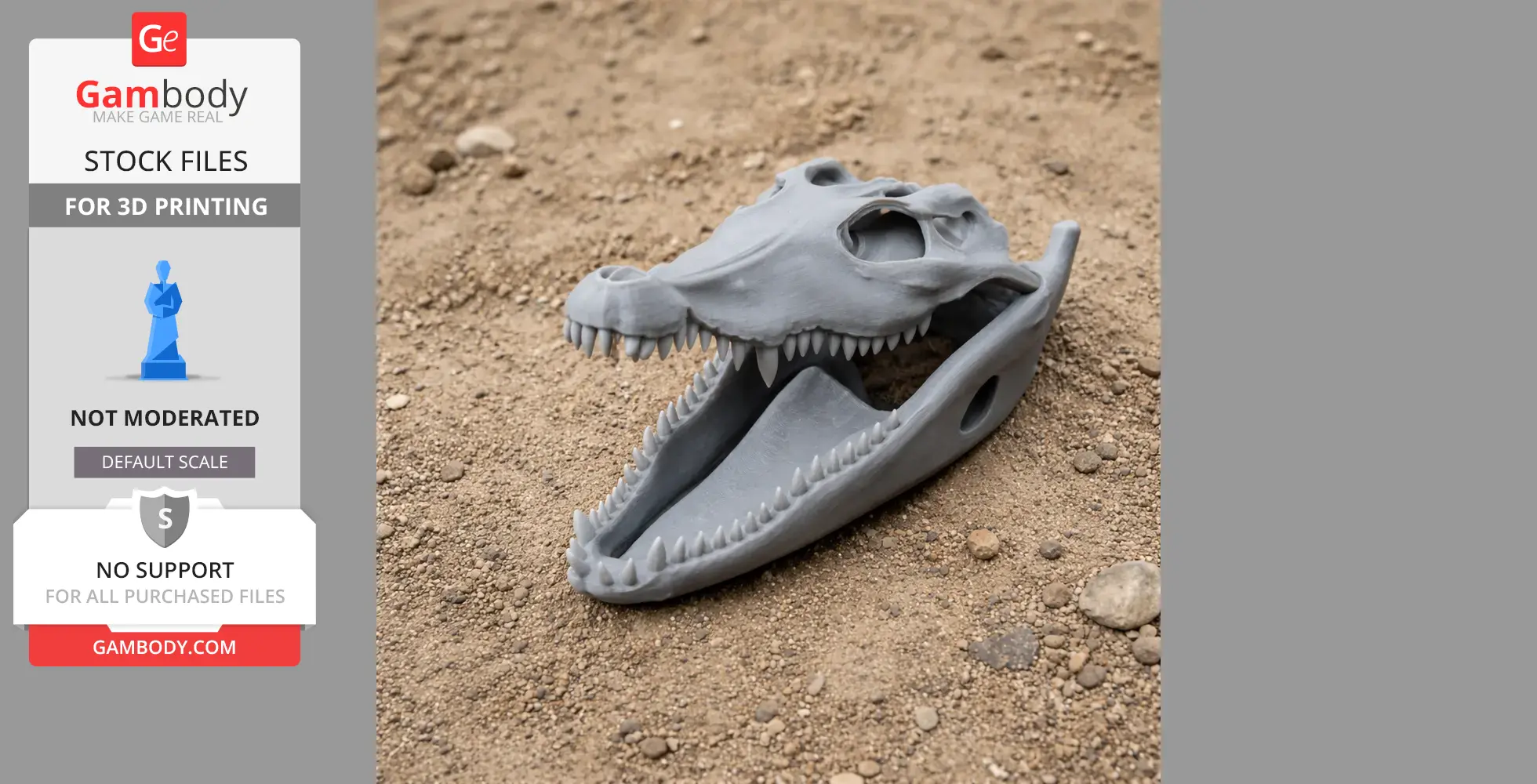 Roccosaurus Skull - Skull Replica STL