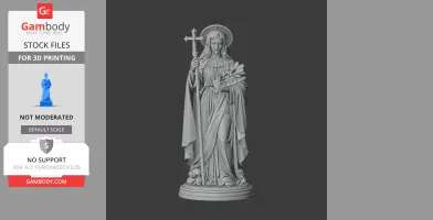 Saint Aldegund - Devotional Statue - STL 3D Print