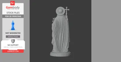 Saint Aldegund - Devotional Statue - STL 3D Print