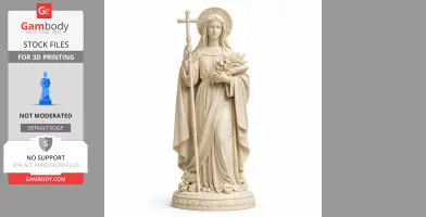 Saint Aldegund - Devotional Statue - STL 3D Print