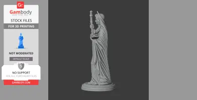 Saint Aldegund - Devotional Statue - STL 3D Print