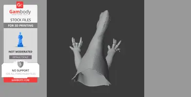 3D model of an Australovenator dinosaur bust with detailed claws and textured skin for printing.