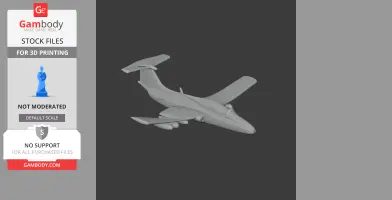 3D model of an Aero L-29A Akrobat jet, designed for 3D printing.