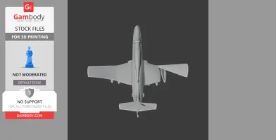 Top view of a 3D model of the Aero L-29A Akrobat jet aircraft for 3D printing.