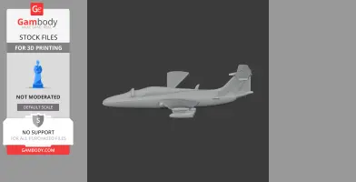 A 3D model of a sleek Aero L-29A jet aircraft designed for 3D printing.