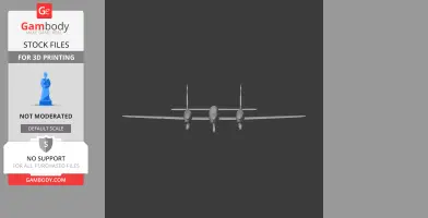 3D model of AESL Airtourer airplane front view for 3D printing on Gambody.