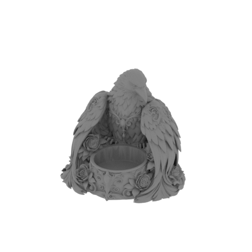 Gothic Raven Candle Holder.stl