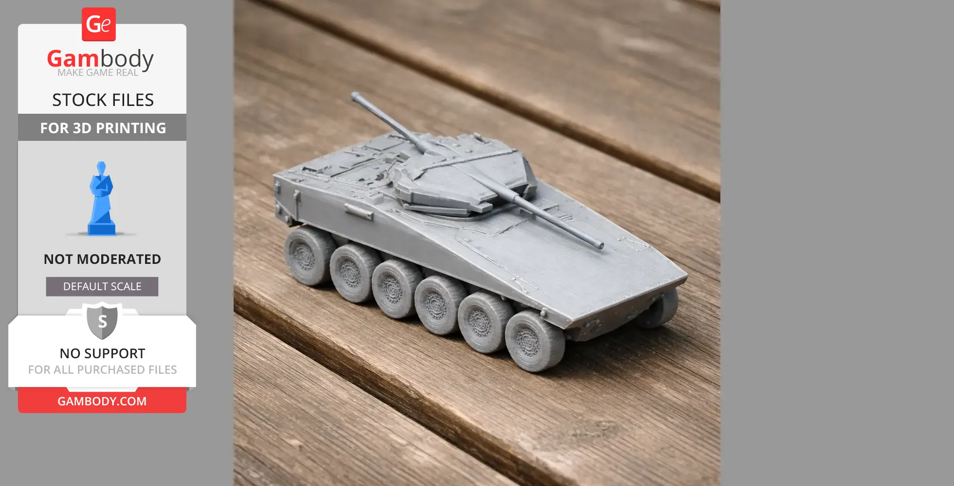 Common tactical wheeled vehicle - Tank Model STL