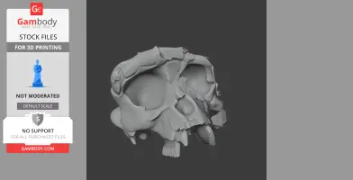 3D model of Sahelanthropus tchadensis skull; detailed fossil replica for printing.
