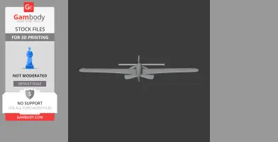 3D model of a sleek, futuristic aircraft with a distinctive tail, seen from the front.