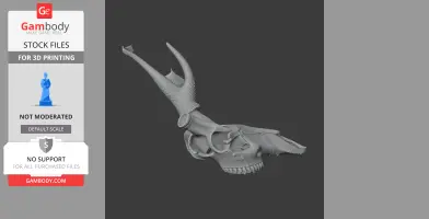 Sambar Skull - Skull Replica STL
