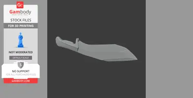 A 3D model of a futuristic kukri blade designed for cosplay, styled from Cyberpunk 2077.