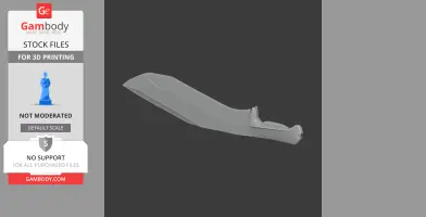 3D model of a kukri knife from Cyberpunk 2077, designed for cosplay and 3D printing.