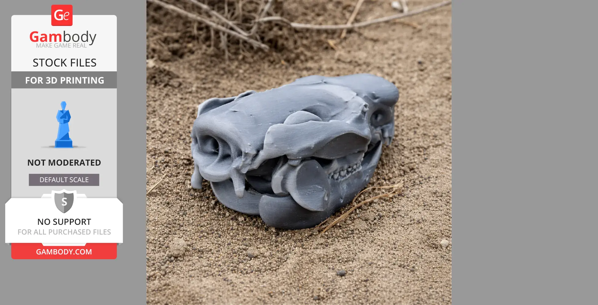 Saola Skull - Skull Replica STL