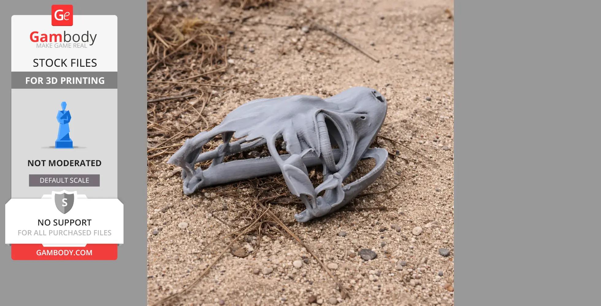 Satanic Leaf-tailed Gecko Skull - Skull Replica STL