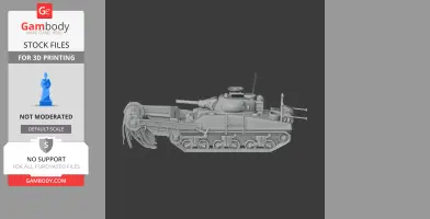 Crab Sherman tank - Tank Model STL