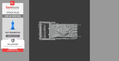 Crab Sherman tank - Tank Model STL