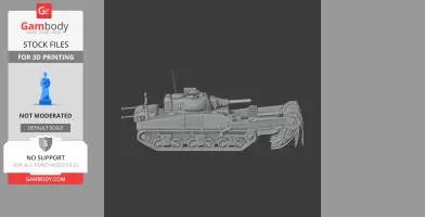 Crab Sherman tank - Tank Model STL