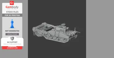 Crab Sherman tank - Tank Model STL