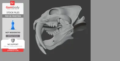 Sauraechinodon Skull - Skull Replica STL