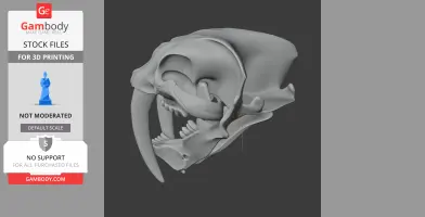 Sauraechinodon Skull - Skull Replica STL