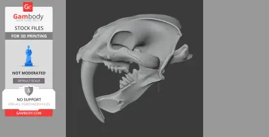 Sauraechinodon Skull - Skull Replica STL