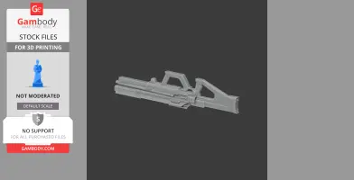 Futuristic rifle model from Cyberpunk 2077 for 3D printing.