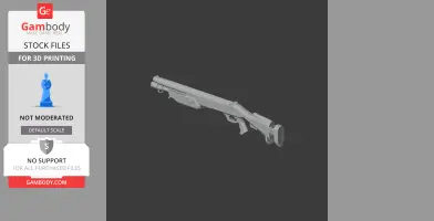 A 3D-rendered cyberpunk shotgun prop for cosplay, designed for 3D printing.