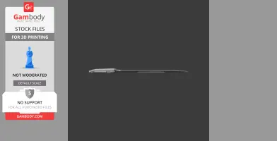 A sleek, futuristic machete design for 3D printing, inspired by a cyberpunk aesthetic.