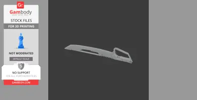 A futuristic machete design with angular features, ideal for Cyberpunk 2077 cosplay, 3D printable STL file.